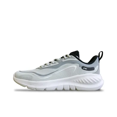 LINING Дышащий Легкий Отскок Низкий Топ Повседневные Беговые кроссовки Мужские Серые