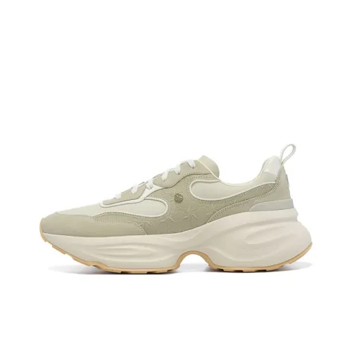 LI NING 1990 Classic Collection Амортизация Износостойкий Низкий Топ Повседневные Беговые Кроссовки Мужские Серый Зеленый