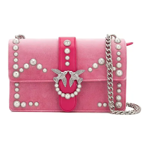 PINKO Сумка через плечо из коровьей кожи среднего размера женская розовая