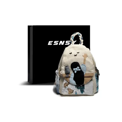 ESNSY Холст Рюкзак Женский Абрикос