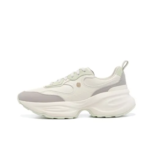 LI NING 1990 Classic Collection Амортизация Износостойкий Низкий Топ Повседневные Беговые Кроссовки Женские Белые Зеленые