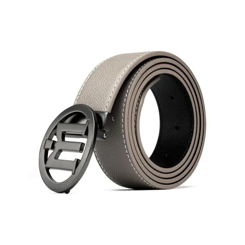 Anthony Miles Ремни из коровьей кожи Мужской Светло-серый 3,4CM