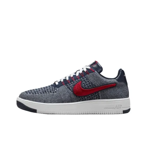 Nike Air Force 1 Slip Resistant Abrasion Resistant Низкие Кроссовки для скейтбординга Унисекс Морской синий