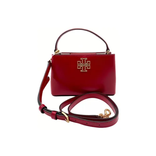 Tory Burch Britten Кожа Сумка через плечо Сумка Маленькая Женская Красная