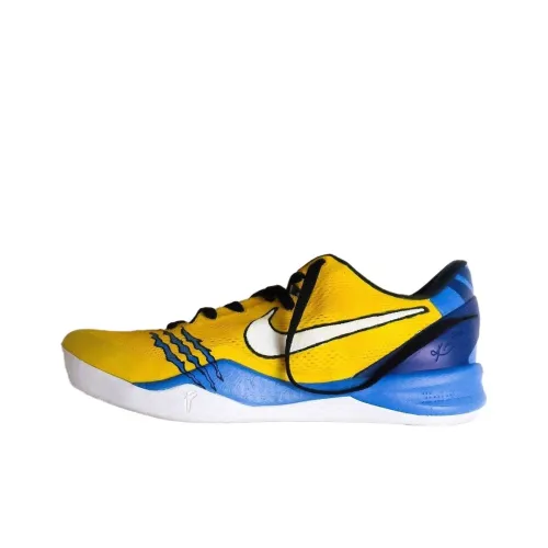 Nike Kobe 8 Slip-resistant Abrasion-resistant Low-top Баскетбольные кроссовки Унисекс Красный Желтый