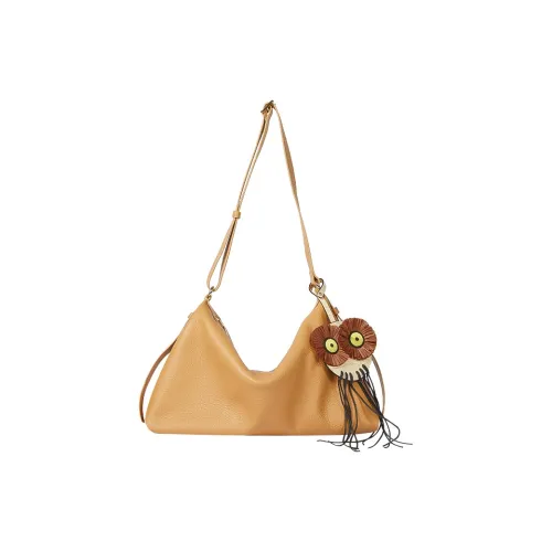 WANACCESSORY Сумка через плечо из коровьей кожи среднего размера женская цвет печенья умброво-коричневый полночный синий