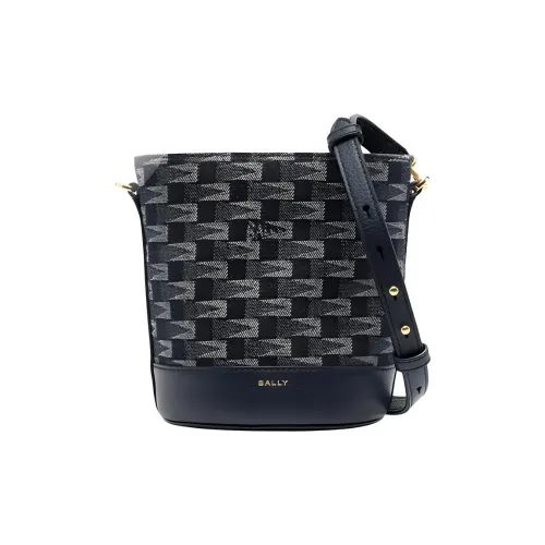 BALLY Полиэстер Ведрообразные Сумки Сумки через плечо Сумка на плечо Стандартная Женская Темно-синий