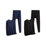 Королевский синий + черный [Круглый вырез, 2 комплекта]