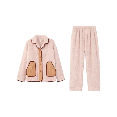 Aannsfam Pajama Комплект Женский Розовое Шампанское