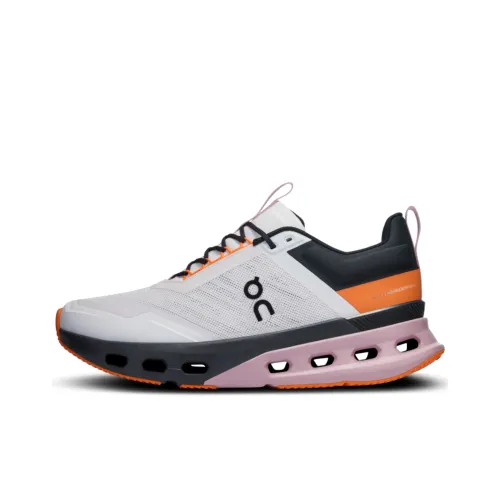 On CLOUDNOVA Износостойкие Баланс Низкие Кроссовки для Бега Женские Серый Оранжевый