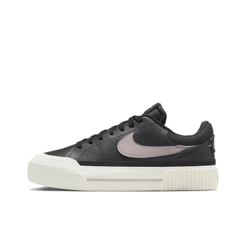 Nike Court Legacy Slip Resistant Abrasion Resistant Низкие Кроссовки для скейтбординга Женские Черные