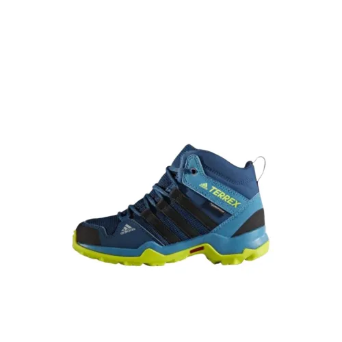 adidas Terrex Ax2r Противоскользящий Устойчивый к истиранию MID Топ Детская Туристическая обувь Синий Детский