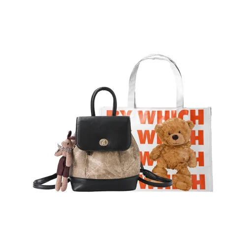 Bywhich ПУ (полиуретан) Рюкзак Стандартный Женский Коричневый Черный