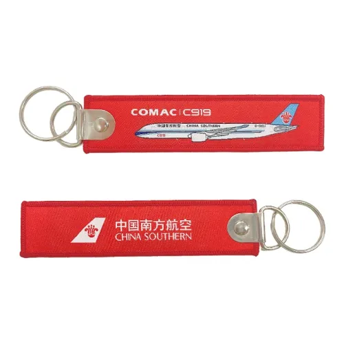 ZHONGGUONANFANGHANGKONG C919 Красный Ткань Этикетка Подвеска Двойная Сторона Мерч по IP