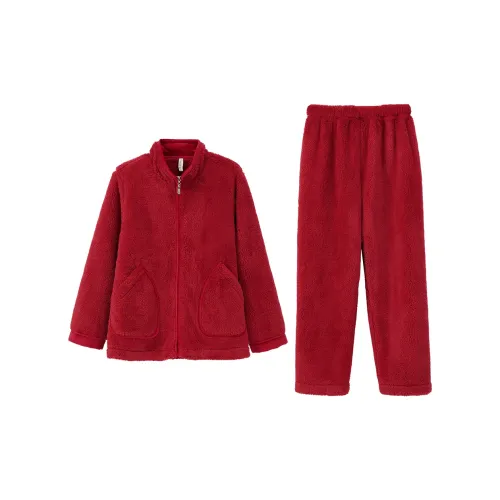 Aannsfam Pajama Комплект Женский Кирпично-Красный