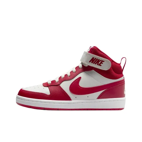 Nike Court Borough 2 Slip Resistant Abrasion Resistant MID Топ Детские Скейтбординги Красный Подростки