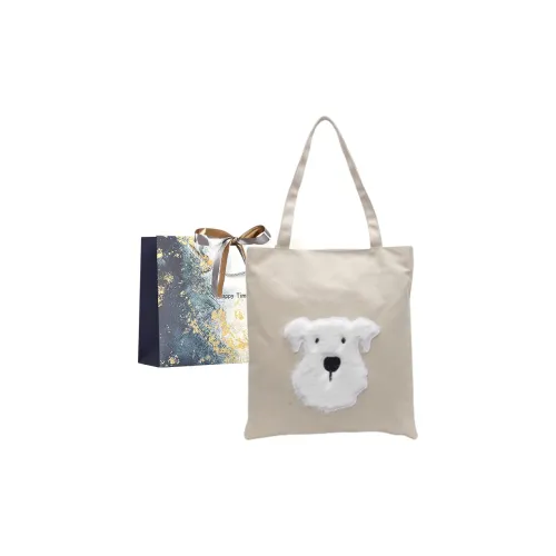 Iman's House Холст Сумка-тоут Сумка через плечо Женская Экрю Серый Черный