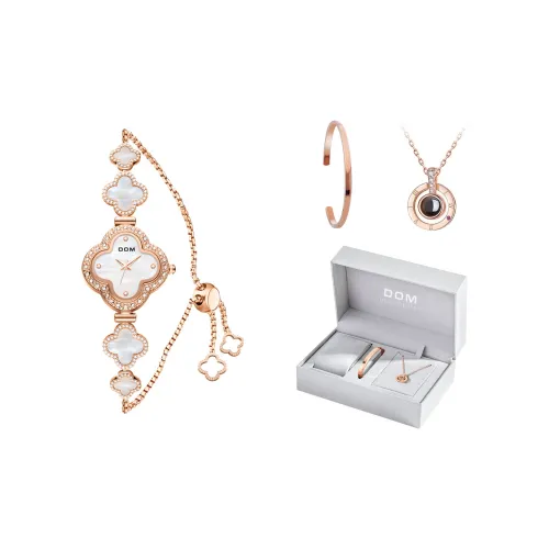 DOM Кварцевый механизм металл ремешок женские часы жемчужная раковина цвет циферблат часов