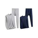 Светло-серый + Королевский синий [Воротник-стойка, 2 комплекта]