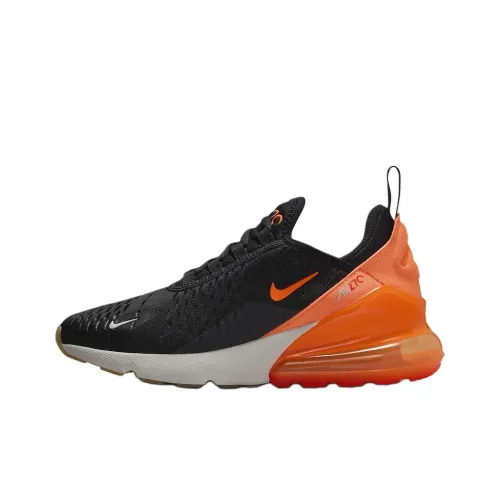 Nike Air Max 270 Low Топ Kids Lifestyle Shoes Черный Оранжевый Подростки