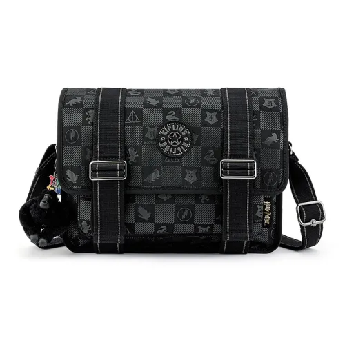 Kipling Полиамид Обезьяна Сумка Курьерская сумка Сумка на плечо Средний Унисекс Черный Серый Гарри Поттер Монограмма