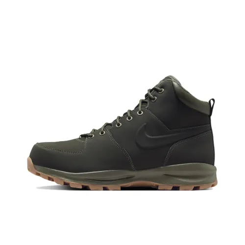 Nike Manoa Slip-resistant Abrasion-resistant High Top Streetwear Унисекс Оливково-зеленый