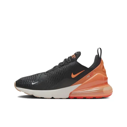 Nike Air Max 270 Дышащий Низкий Топ Повседневная Беговая Обувь Мужская Черная и Оранжевая