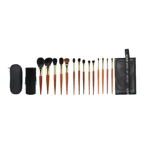 Yu Luo Натуральный мех Makeup Brush Набор Мягкий и Дружественный к коже 14 шт