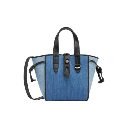 Furla Net Collection Ткань Сумка-тоут Мини Женская Джинсовый Синий