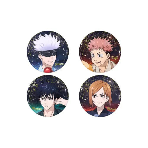 BOOM COMIC Jujutsu Kaisen Characters Firework Collection Значок Сатору Годзё и Юдзи Итадори Мэгуми Фусигуро Значки