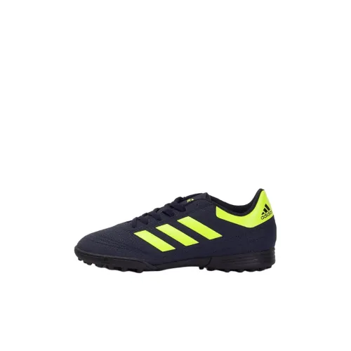 Adidas Goletto 6 Slip-Resistant Abrasion-Resistant Низкие Детские Футбольные Бутсы Синие Зеленые Детские