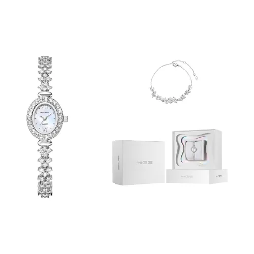 MIGE Mermaid Series Кварцевый механизм Eco-Friendly Медный ремешок Часы для женщин Жемчужная раковина Циферблат часов