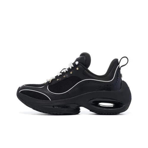 LI NING 1990 Classic Collection Беговые кроссовки Низкий верх Черный/Белый Женские