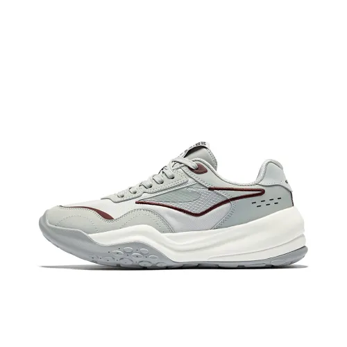 Erke Slip-resistant Abrasion-resistant Low Top Casual Men's Mist Gray Light Gray Эрке Противоскользящий Устойчивый к истиранию Низкий Топ Повседневный Мужской Туманно-серый Светло-серый