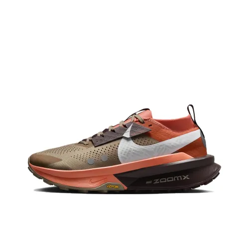 Nike Zegama 2 Амортизаторы Shock Absorbers Противоскользящие Устойчивые к истиранию Низкие Кроссовки для бега по пересеченной местности Мужские Оранжевый Коричневый