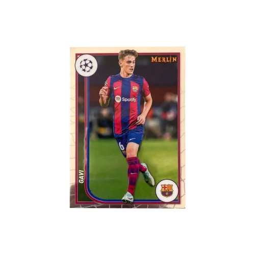 Topps 23 24 Merlin Chrome Барса Gavi Основа Карта Звезда Карта Карта Товар Access Спортивные карты 1 шт