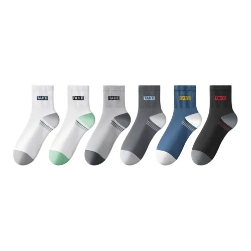 H YXIANG Носки Crew Мужские упаковка из 6 пар