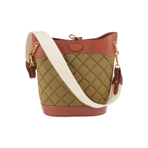 Sandro Ткань Ведрообразные Сумки Сумки через плечо Сумка на плечо Большая Женская Хаки