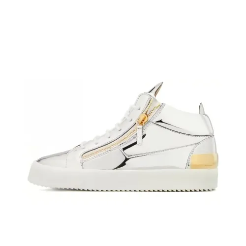 Giuseppe Zanotti GZ MID Топ Скейтборд Кроссовки Мужские Серебряные