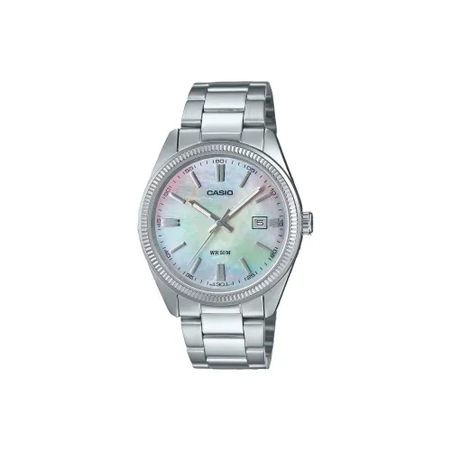 CASIO Standard Series Кварцевый механизм нержавеющая сталь ремешок унисекс цвет циферблата жемчужная раковина