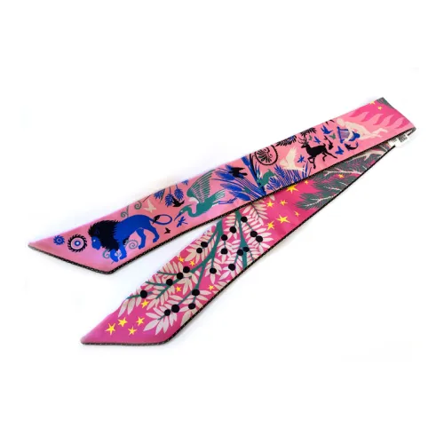 HERMES Шелковые шарфы Женские Фиолетовые