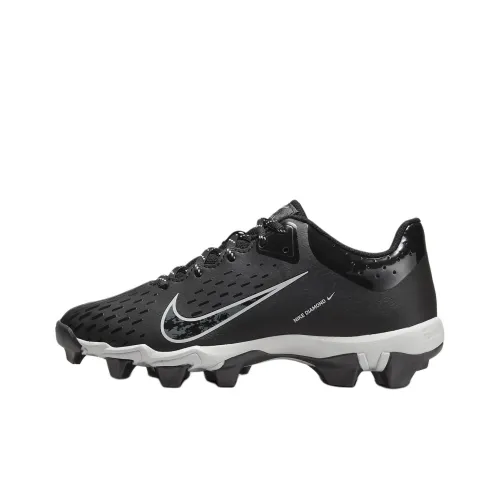 Nike Hyperdiamond 4 Slip-Resistant Abrasion-Resistant Low Top Детские Тренировочные Кроссовки Черные Подростки