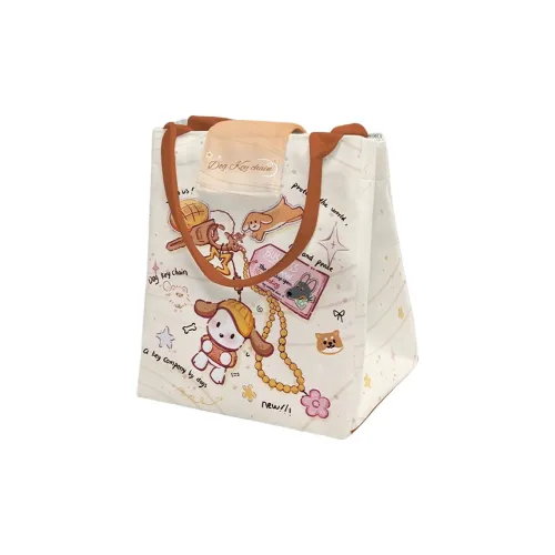 AOSONG Холщовая сумка большая унисекс сумка с брелком в виде щенка