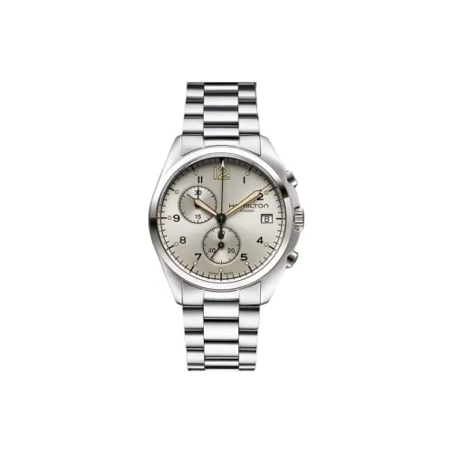 Hamilton Quartz Movement Унисекс Часы 41 мм Бежевые