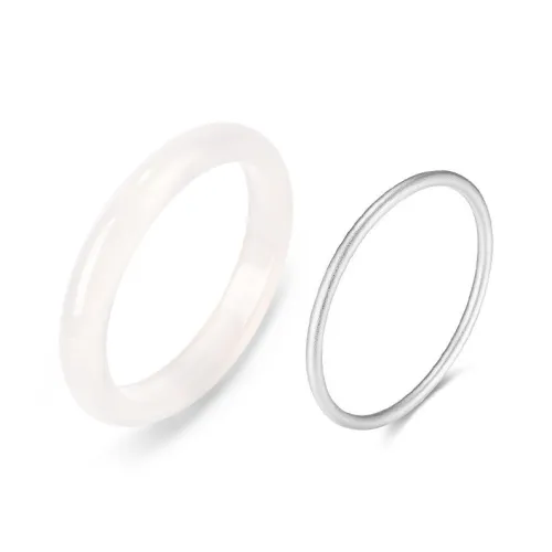 WANLIACC Цветное стекло Браслет "Белый Лунный свет" Женский