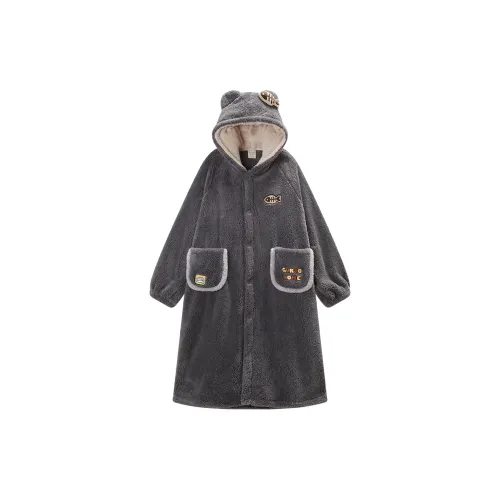 GUKOO x Sanrio Hello Kitty Sleep Robe Men's Mist Gray