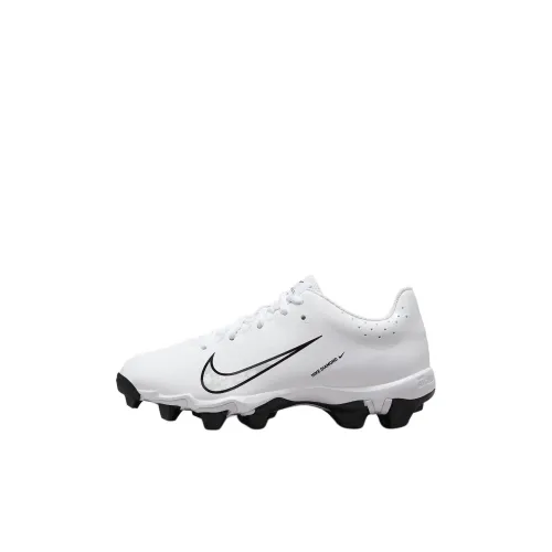 Nike Hyperdiamond 4 Anti KICK и устойчивые к истиранию низкие детские тренировочные кроссовки Белый Черный Детский