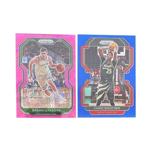 PANINI 2021 Prizm Ilieasova Розовый Fold+2022 PZ Bosh Синий Fold 025 199 Самая Спина Игрок Карта пройдет Спортивные карты 2 шт