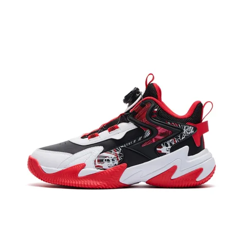 361°KIDS Hummer 2,0 Устойчивый к истиранию Термический Низкий Топ Детские Баскетбольные Кроссовки Черный Красный Подростки