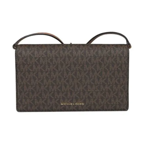 MICHAEL KORS PVC Crossbody Bag Shoulder Bag Medium Women's Brown